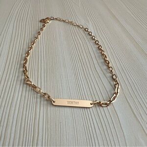 The Giving Keys Gold 'Worthy' Necklace